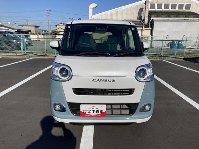 ムーヴキャンバスストライプスＧ１４インチフルホイールキャップ　ＬＥＤヘッドランプ　ＬＥＤフォグランプ　ホっとカップホルダー　両側パワースライドドア　キーフリーシステム　プッシュボタンスタート（静岡県）の中古車