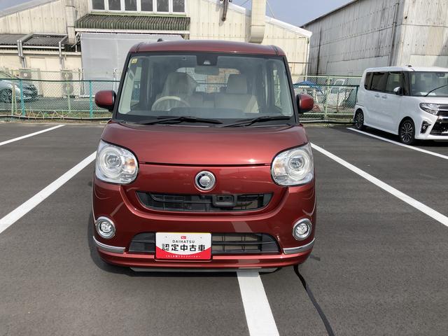 ムーヴキャンバスＧメイクアップ　ＳＡII１４インチフルホイールキャップ　ＬＥＤヘッドランプ　キーフリーシステム　両側パワースライドドア　オートエアコン（プッシュ式）　オートライト　置きラクボックス（静岡県）の中古車