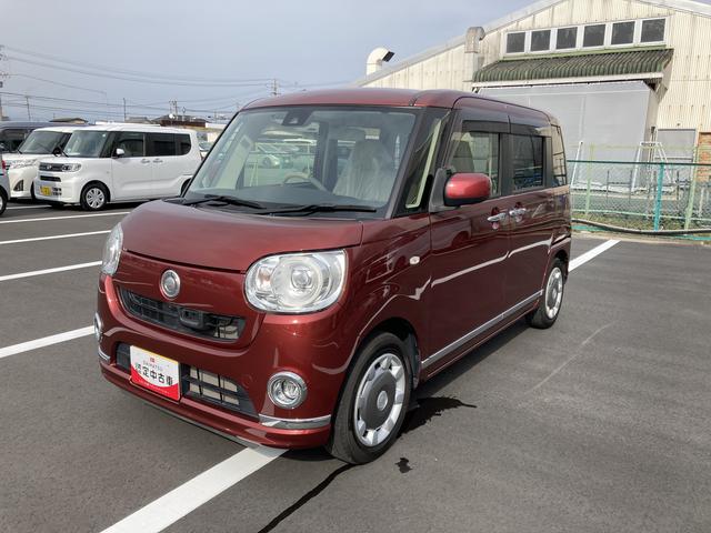 ムーヴキャンバスＧメイクアップ　ＳＡII１４インチフルホイールキャップ　ＬＥＤヘッドランプ　キーフリーシステム　両側パワースライドドア　オートエアコン（プッシュ式）　オートライト　置きラクボックス（静岡県）の中古車