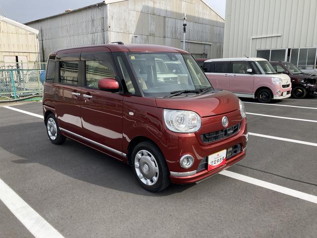 ムーヴキャンバスＧメイクアップ　ＳＡII１４インチフルホイールキャップ　ＬＥＤヘッドランプ　キーフリーシステム　両側パワースライドドア　オートエアコン（プッシュ式）　オートライト　置きラクボックス（静岡県）の中古車