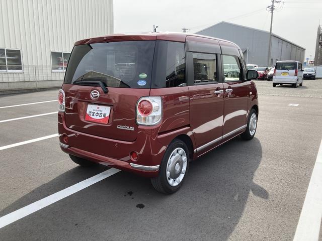 ムーヴキャンバスＧメイクアップ　ＳＡII１４インチフルホイールキャップ　ＬＥＤヘッドランプ　キーフリーシステム　両側パワースライドドア　オートエアコン（プッシュ式）　オートライト　置きラクボックス（静岡県）の中古車