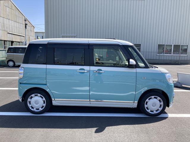 ムーヴキャンバスＧメイクアップＶＳ　ＳＡIII１４インチフルホイールキャップ　ＬＥＤヘッドランプ　キーフリーシステム　両側パワースライドドア　オートエアコン（プッシュ式）　オートライト　置きラクボックス（静岡県）の中古車