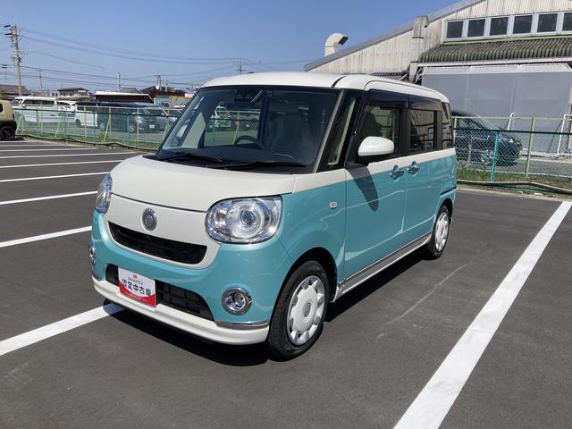 ムーヴキャンバスＧメイクアップＶＳ　ＳＡIII１４インチフルホイールキャップ　ＬＥＤヘッドランプ　キーフリーシステム　両側パワースライドドア　オートエアコン（プッシュ式）　オートライト　置きラクボックス（静岡県）の中古車