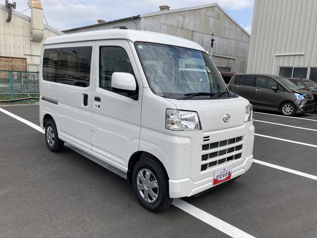 ハイゼットカーゴクルーズＣＶＴ　電動格納式カラードドアミラー　スーパーＵＶＩＲカットガラス（フロントウィンドウ）　１２インチフルホイールキャップ　撥水フルファヴリックシート表皮　大型ＬＥＤ荷室灯　キーフリーシステム（静岡県）の中古車