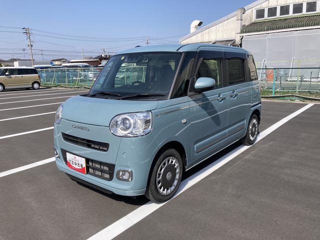 ムーヴキャンバスセオリーＧ１４インチフルホイールキャップ　ＬＥＤヘッドランプ　ＬＥＤフォグランプ　ホっとカップホルダー　両側パワースライドドア　キーフリーシステム（静岡県）の中古車