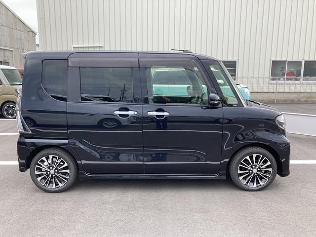 タントカスタムＲＳセレクション１５インチアルミホイール　大型エアロバンパー　フルＬＥＤヘッドランプ　オート格納式カラードドアミラー　革巻ステアリングホイール　両側パワースライドドア（静岡県）の中古車