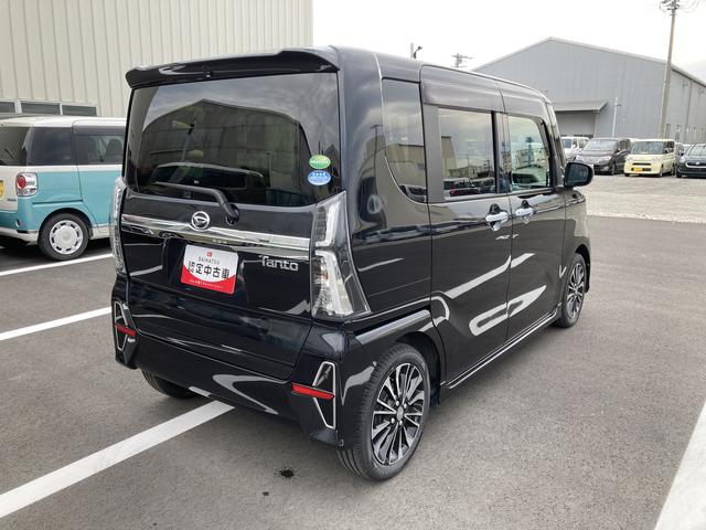 タントカスタムＲＳセレクション１５インチアルミホイール　大型エアロバンパー　フルＬＥＤヘッドランプ　オート格納式カラードドアミラー　革巻ステアリングホイール　両側パワースライドドア（静岡県）の中古車