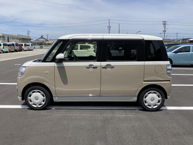 ムーヴキャンバスＧメイクアップＶＳ　ＳＡIII１４インチフルホイールキャップ　ＬＥＤヘッドランプ　キーフリーシステム　両側パワースライドドア　オートエアコン（プッシュ式）　オートライト　置きラクボックス（静岡県）の中古車