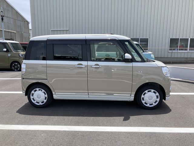 ムーヴキャンバスＧメイクアップＶＳ　ＳＡIII１４インチフルホイールキャップ　ＬＥＤヘッドランプ　キーフリーシステム　両側パワースライドドア　オートエアコン（プッシュ式）　オートライト　置きラクボックス（静岡県）の中古車