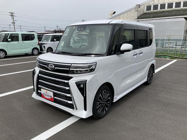 タントカスタムＲＳ１５インチアルミホイール　大型エアロバンパー　フルＬＥＤヘッドランプ　オート格納式カラードドアミラー　本革巻ステアリングホイール（静岡県）の中古車