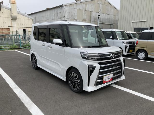 タントカスタムＲＳ１５インチアルミホイール　大型エアロバンパー　フルＬＥＤヘッドランプ　オート格納式カラードドアミラー　本革巻ステアリングホイール（静岡県）の中古車