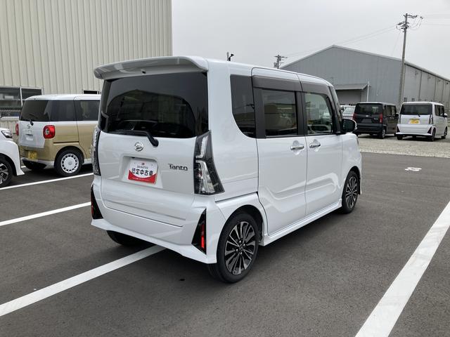 タントカスタムＲＳ１５インチアルミホイール　大型エアロバンパー　フルＬＥＤヘッドランプ　オート格納式カラードドアミラー　本革巻ステアリングホイール（静岡県）の中古車