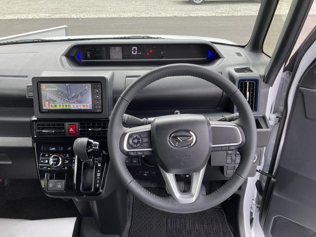 タントカスタムＲＳ１５インチアルミホイール　大型エアロバンパー　フルＬＥＤヘッドランプ　オート格納式カラードドアミラー　本革巻ステアリングホイール（静岡県）の中古車