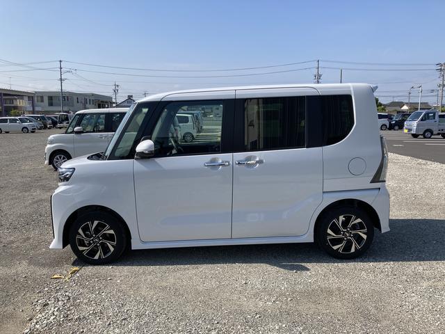 タントカスタムＸ１４インチアルミホイール　大型エアロバンパー　フルＬＥＤヘッドランプ　オート格納式カラードドアミラー　両側パワースライドドア　キーフリーシステム　プッシュボタンスタート（静岡県）の中古車