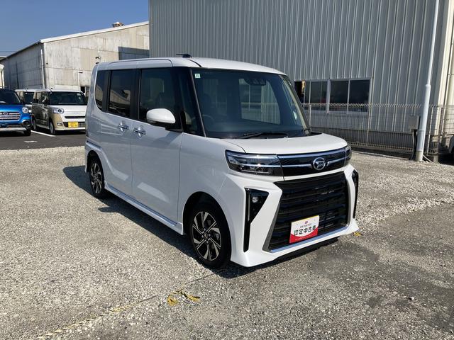 タントカスタムＸ１４インチアルミホイール　大型エアロバンパー　フルＬＥＤヘッドランプ　オート格納式カラードドアミラー　両側パワースライドドア　キーフリーシステム　プッシュボタンスタート（静岡県）の中古車