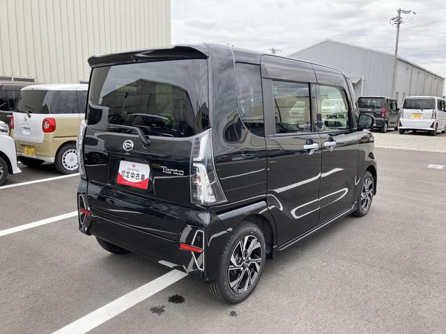 タントカスタムＸ１４インチアルミホイール　大型エアロバンパー　フルＬＥＤヘッドランプ　オート格納式カラードドアミラー　両側パワースライドドア　キーフリーシステム　プッシュボタンスタート（静岡県）の中古車