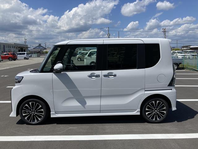 タントカスタムＲＳ１５インチアルミホイール　大型エアロバンパー　フルＬＥＤヘッドランプ　オート格納式カラードドアミラー　本革巻ステアリングホイール（静岡県）の中古車
