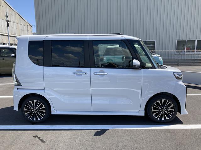 タントカスタムＲＳ１５インチアルミホイール　大型エアロバンパー　フルＬＥＤヘッドランプ　オート格納式カラードドアミラー　本革巻ステアリングホイール（静岡県）の中古車