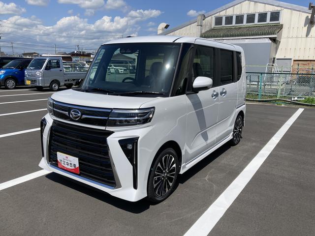タントカスタムＲＳ１５インチアルミホイール　大型エアロバンパー　フルＬＥＤヘッドランプ　オート格納式カラードドアミラー　本革巻ステアリングホイール（静岡県）の中古車