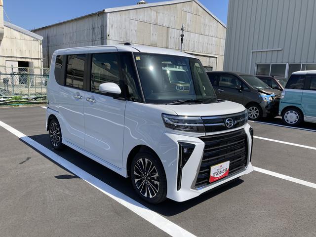 タントカスタムＲＳ１５インチアルミホイール　大型エアロバンパー　フルＬＥＤヘッドランプ　オート格納式カラードドアミラー　本革巻ステアリングホイール（静岡県）の中古車