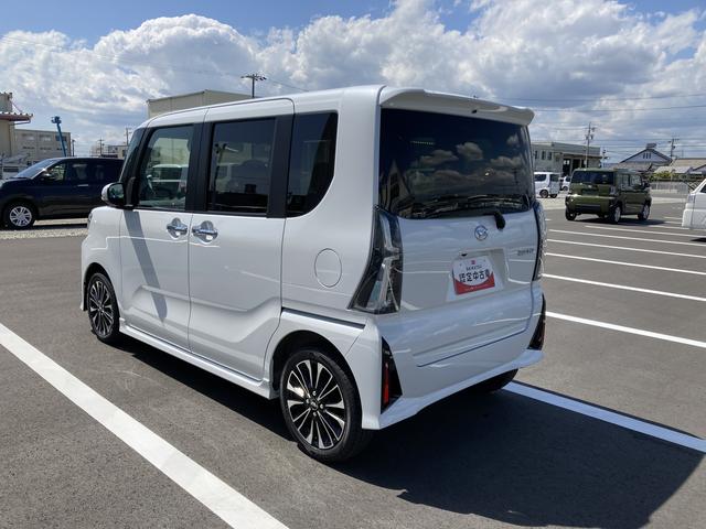 タントカスタムＲＳ１５インチアルミホイール　大型エアロバンパー　フルＬＥＤヘッドランプ　オート格納式カラードドアミラー　本革巻ステアリングホイール（静岡県）の中古車