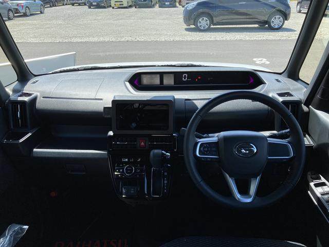 タントカスタムＲＳ１５インチアルミホイール　大型エアロバンパー　フルＬＥＤヘッドランプ　オート格納式カラードドアミラー　本革巻ステアリングホイール（静岡県）の中古車