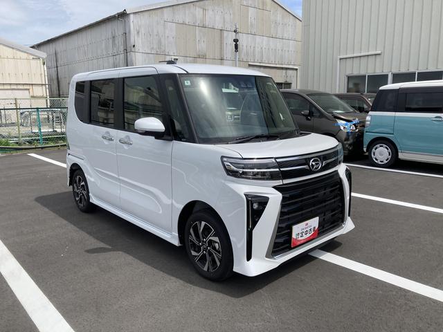 タントカスタムＸ１４インチアルミホイール　大型エアロバンパー　フルＬＥＤヘッドランプ　オート格納式カラードドアミラー　両側パワースライドドア　キーフリーシステム　プッシュボタンスタート（静岡県）の中古車