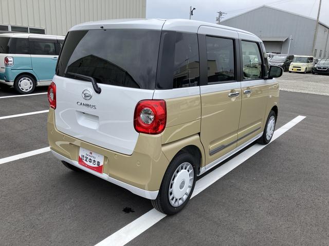 ムーヴキャンバスストライプスＧ１４インチフルホイールキャップ　ＬＥＤヘッドランプ　ＬＥＤフォグランプ　ホっとカップホルダー　両側パワースライドドア　キーフリーシステム（静岡県）の中古車
