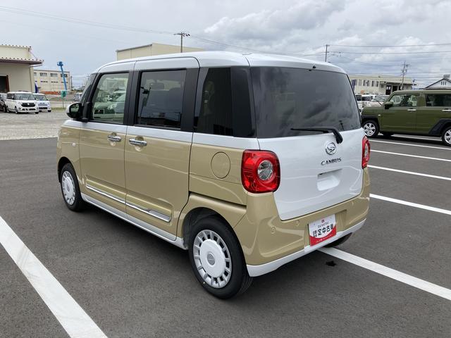 ムーヴキャンバスストライプスＧ１４インチフルホイールキャップ　ＬＥＤヘッドランプ　ＬＥＤフォグランプ　ホっとカップホルダー　両側パワースライドドア　キーフリーシステム（静岡県）の中古車