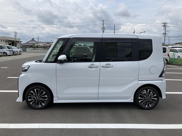 タントカスタムＲＳ１５インチアルミホイール　大型エアロバンパー　フルＬＥＤヘッドランプ　オート格納式カラードドアミラー　本革巻ステアリングホイール（静岡県）の中古車