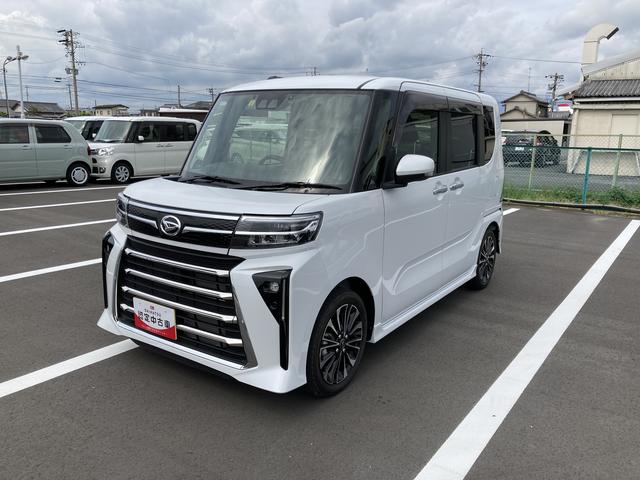 タントカスタムＲＳ１５インチアルミホイール　大型エアロバンパー　フルＬＥＤヘッドランプ　オート格納式カラードドアミラー　本革巻ステアリングホイール（静岡県）の中古車