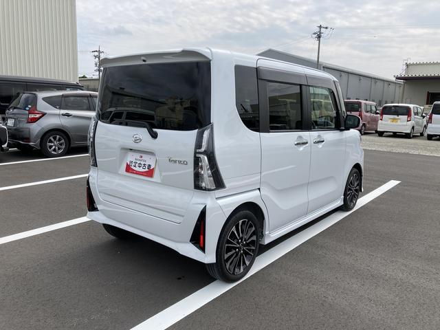 タントカスタムＲＳ１５インチアルミホイール　大型エアロバンパー　フルＬＥＤヘッドランプ　オート格納式カラードドアミラー　本革巻ステアリングホイール（静岡県）の中古車