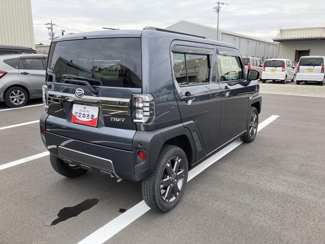 タフトＧターボ　ダーククロムベンチャー１５インチアルミホイール　オートレベリング機能付フルＬＥＤヘッドランプ　ＬＥＤフォグランプ　本革巻ステアリングホイール　本革巻インパネセンターシフト（静岡県）の中古車