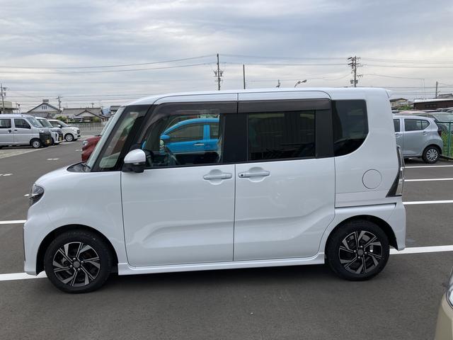 タントカスタムＸ１４インチアルミホイール　大型エアロバンパー　フルＬＥＤヘッドランプ　オート格納式カラードドアミラー　両側パワースライドドア　キーフリーシステム　プッシュボタンスタート（静岡県）の中古車