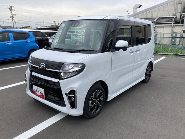 タントカスタムＸ１４インチアルミホイール　大型エアロバンパー　フルＬＥＤヘッドランプ　オート格納式カラードドアミラー　両側パワースライドドア　キーフリーシステム　プッシュボタンスタート（静岡県）の中古車