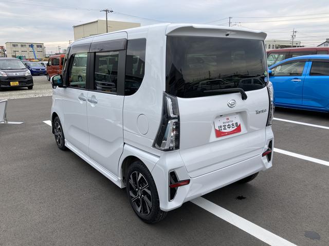 タントカスタムＸ１４インチアルミホイール　大型エアロバンパー　フルＬＥＤヘッドランプ　オート格納式カラードドアミラー　両側パワースライドドア　キーフリーシステム　プッシュボタンスタート（静岡県）の中古車