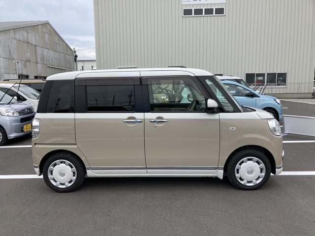 ムーヴキャンバスＧメイクアップＶＳ　ＳＡIII１４インチフルホイールキャップ　ＬＥＤヘッドランプ　キーフリーシステム　両側パワースライドドア　オートエアコン（プッシュ式）　オートライト　置きラクボックス（静岡県）の中古車