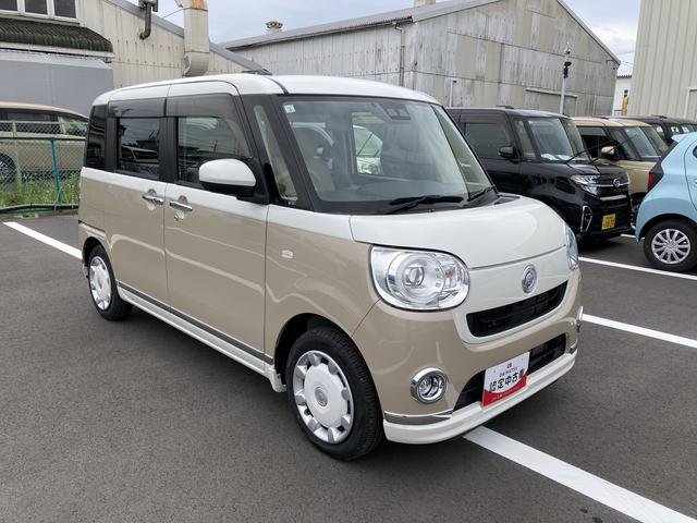 ムーヴキャンバスＧメイクアップＶＳ　ＳＡIII１４インチフルホイールキャップ　ＬＥＤヘッドランプ　キーフリーシステム　両側パワースライドドア　オートエアコン（プッシュ式）　オートライト　置きラクボックス（静岡県）の中古車