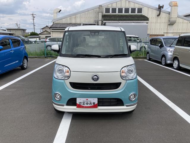 ムーヴキャンバスＧメイクアップＶＳ　ＳＡIII１４インチフルホイールキャップ　ＬＥＤヘッドランプ　キーフリーシステム　両側パワースライドドア　オートエアコン（プッシュ式）　オートライト　置きラクボックス（静岡県）の中古車