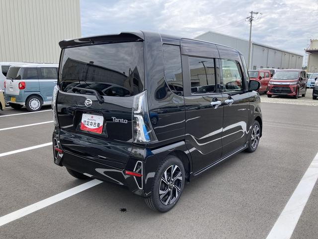 タントカスタムＸ１４インチアルミホイール　大型エアロバンパー　フルＬＥＤヘッドランプ　オート格納式カラードドアミラー　両側パワースライドドア　キーフリーシステム　プッシュボタンスタート（静岡県）の中古車