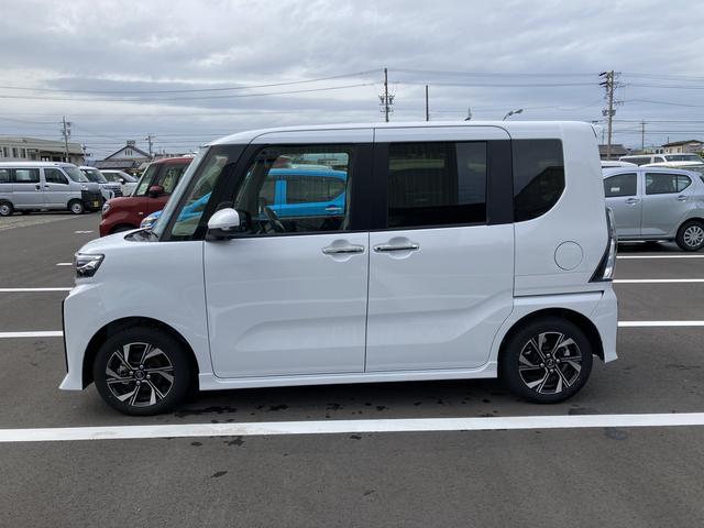 タントカスタムＸ１４インチアルミホイール　大型エアロバンパー　フルＬＥＤヘッドランプ　オート格納式カラードドアミラー　両側パワースライドドア　キーフリーシステム　プッシュボタンスタート（静岡県）の中古車