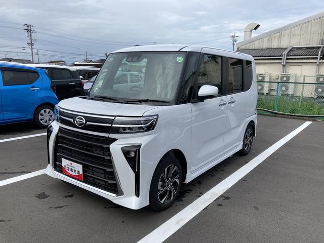タントカスタムＸ１４インチアルミホイール　大型エアロバンパー　フルＬＥＤヘッドランプ　オート格納式カラードドアミラー　両側パワースライドドア　キーフリーシステム　プッシュボタンスタート（静岡県）の中古車
