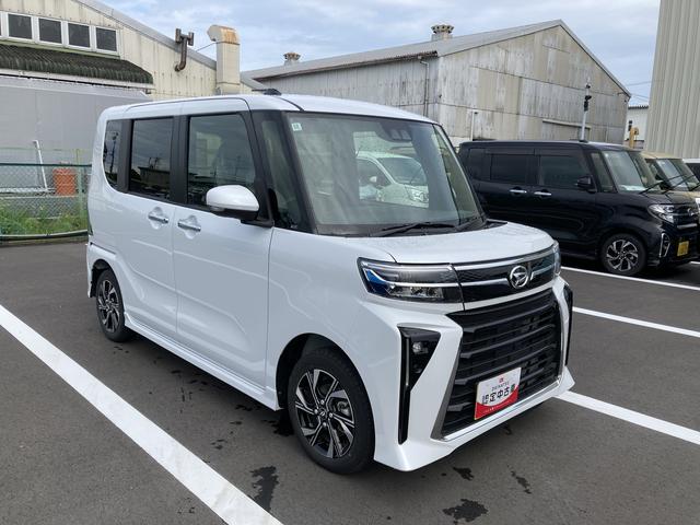 タントカスタムＸ１４インチアルミホイール　大型エアロバンパー　フルＬＥＤヘッドランプ　オート格納式カラードドアミラー　両側パワースライドドア　キーフリーシステム　プッシュボタンスタート（静岡県）の中古車