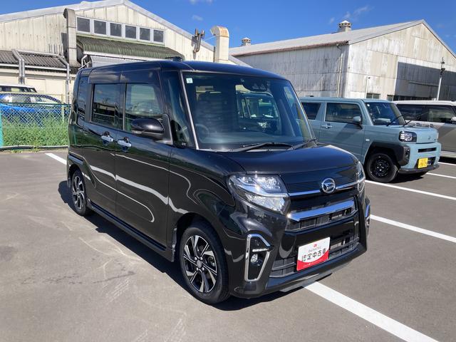 タントカスタムＸ１４インチアルミホイール　大型エアロバンパー　フルＬＥＤヘッドランプ　オート格納式カラードドアミラー　両側パワースライドドア　キーフリーシステム　プッシュボタンスタート（静岡県）の中古車