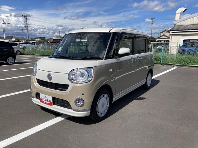 ムーヴキャンバスＧメイクアップＶＳ　ＳＡIII１４インチフルホイールキャップ　ＬＥＤヘッドランプ　キーフリーシステム　両側パワースライドドア　オートエアコン（プッシュ式）　オートライト　置きラクボックス（静岡県）の中古車