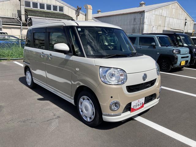 ムーヴキャンバスＧメイクアップＶＳ　ＳＡIII１４インチフルホイールキャップ　ＬＥＤヘッドランプ　キーフリーシステム　両側パワースライドドア　オートエアコン（プッシュ式）　オートライト　置きラクボックス（静岡県）の中古車