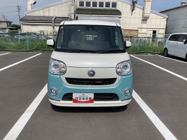 ムーヴキャンバスＧメイクアップ　ＳＡII１４インチフルホイールキャップ　ＬＥＤヘッドランプ　キーフリーシステム　両側パワースライドドア　オートエアコン（プッシュ式）　オートライト　置きラクボックス（静岡県）の中古車