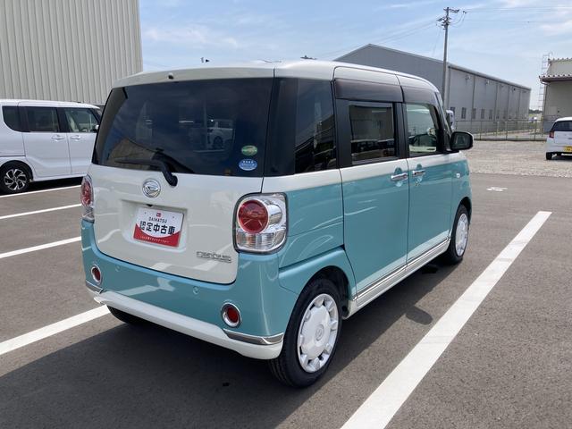 ムーヴキャンバスＧメイクアップ　ＳＡII１４インチフルホイールキャップ　ＬＥＤヘッドランプ　キーフリーシステム　両側パワースライドドア　オートエアコン（プッシュ式）　オートライト　置きラクボックス（静岡県）の中古車