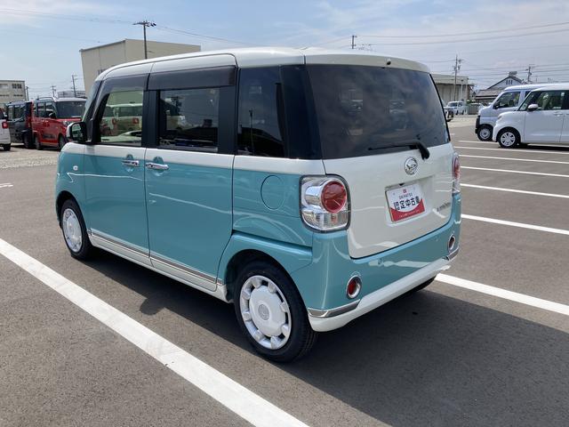ムーヴキャンバスＧメイクアップ　ＳＡII１４インチフルホイールキャップ　ＬＥＤヘッドランプ　キーフリーシステム　両側パワースライドドア　オートエアコン（プッシュ式）　オートライト　置きラクボックス（静岡県）の中古車