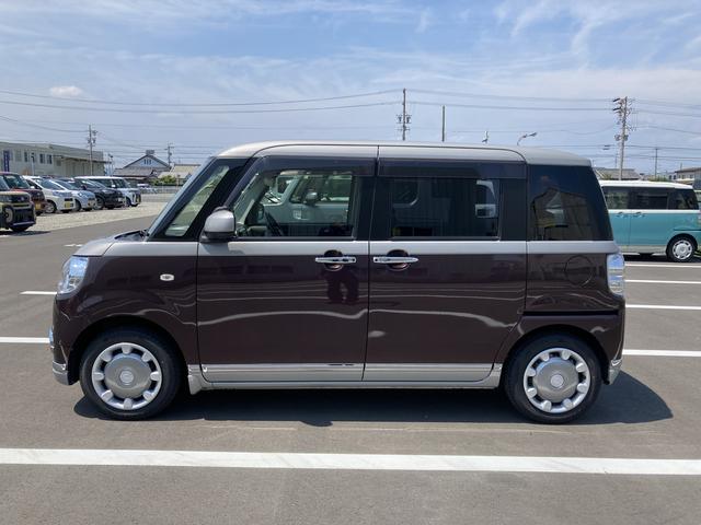 ムーヴキャンバスＸブラックインテリアリミテッド　ＳＡIII１４インチフルホイールキャップ　キーフリーシステム　両側パワースライドドア　オートエアコン（プッシュ式）　オートライト　置きラクボックス（静岡県）の中古車